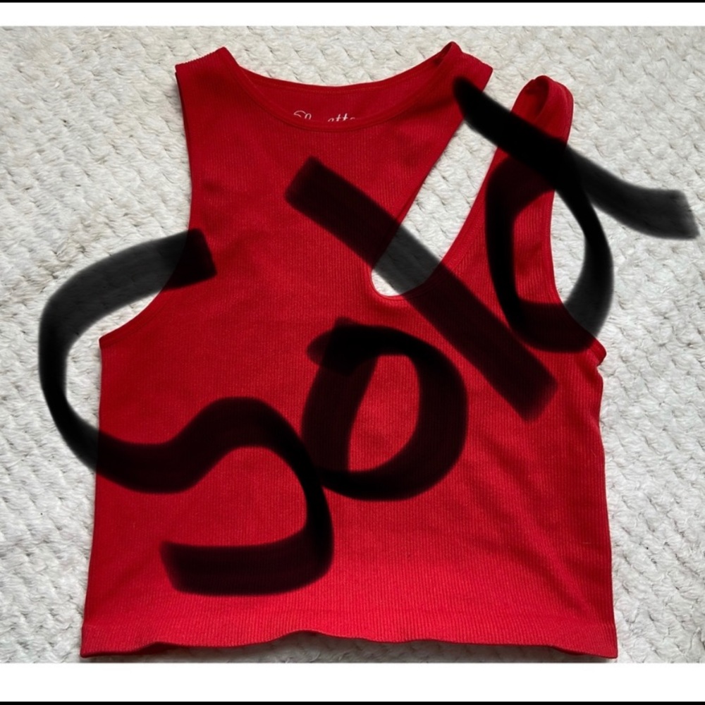 SOLD- Red Crop Top